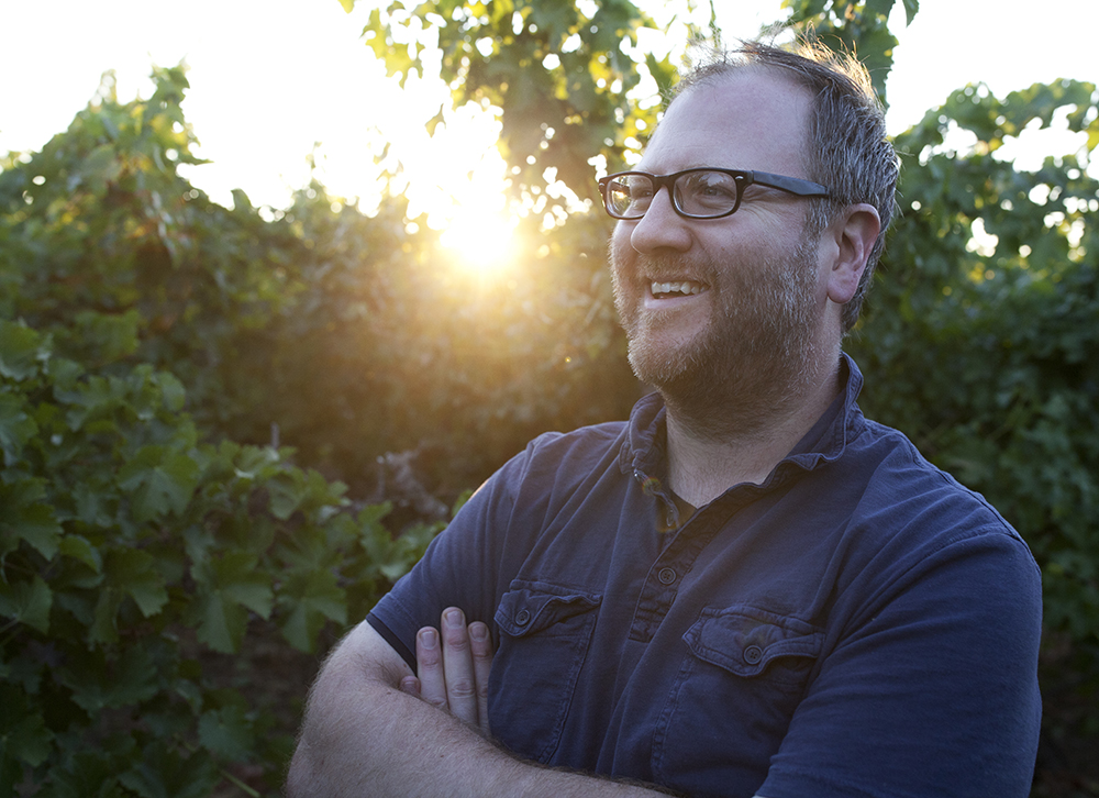 Dan Petroski in Massican Sauvignon Blanc Vineyard.