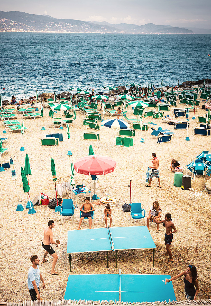 Italian Beach Scene August Vacation