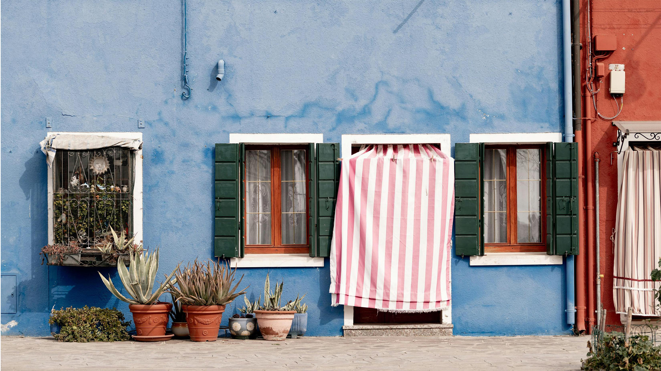 A Blue House in the Mediterranean