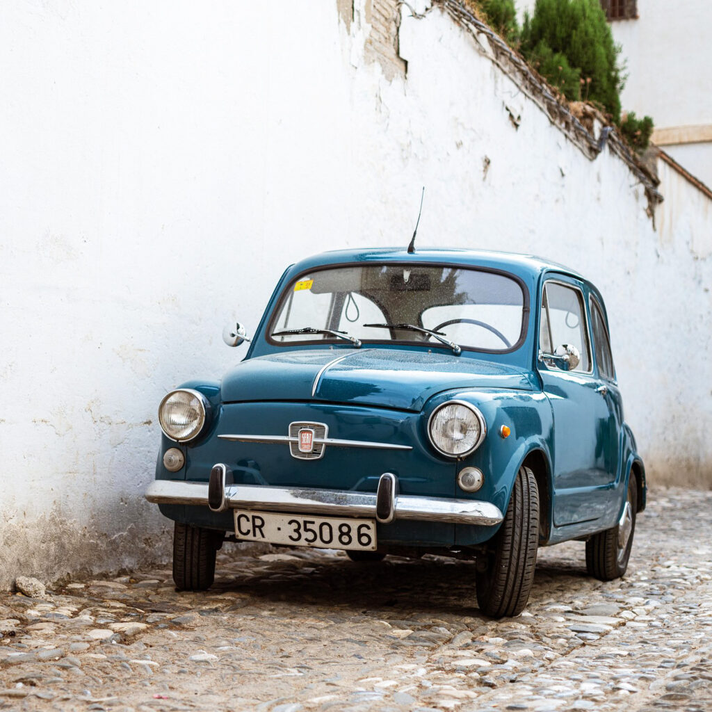 Fiat 500 in Blue