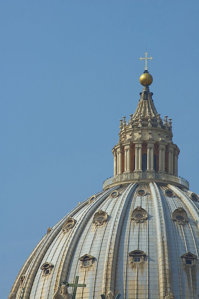 Dome of St. Peter's Basilica, Rome, Italy.