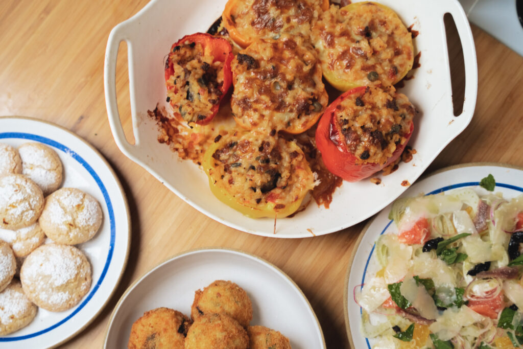 Sausage and Rice Stuffed Pepers
